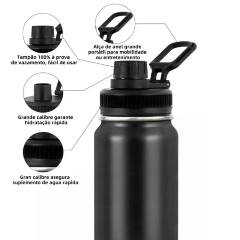 Garrafa Térmica 800ml garrafa espacial Quente Frio Com Isolamento Térmico De Grande Capacidade