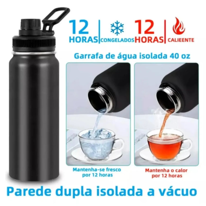Garrafa Térmica 800ml garrafa espacial Quente Frio Com Isolamento Térmico De Grande Capacidade