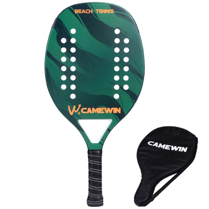 Raquete Beach Tennis Camewin Original Leve Fibra Carbono e Fibra de vidro Raquete Profissional com capa protetora Lançamento