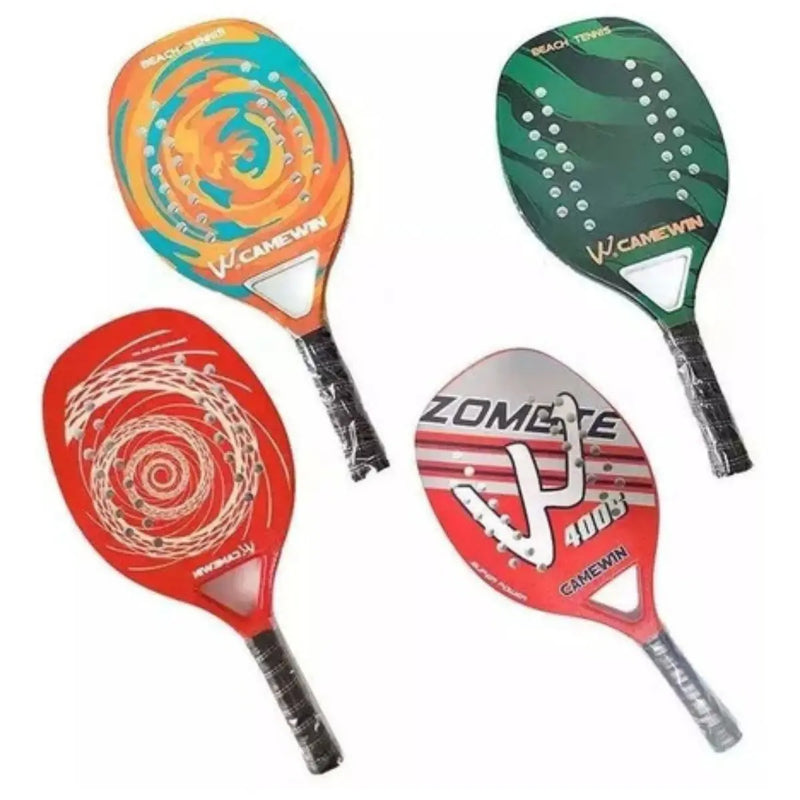 Raquete Beach Tennis Camewin Original Leve Fibra Carbono e Fibra de vidro Raquete Profissional com capa protetora Lançamento