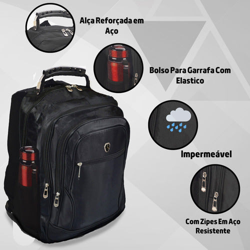 Mochila Masculina Impermeável Reforçada Alça Forte Grande
