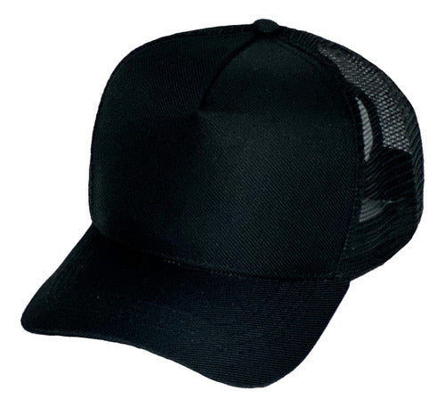 Kit 5 Bonés Lisos Trucker Tela Redinha Snapback Aba Curvada