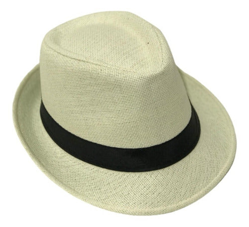 Chapéu Panamá Pagodeiro Chapeu Masculino Praia Aba Curta