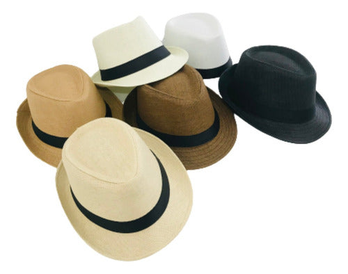Chapéu Panamá Pagodeiro Chapeu Masculino Praia Aba Curta