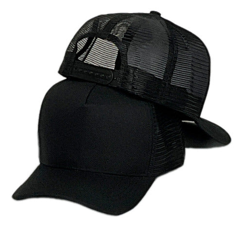 Kit 5 Bonés Lisos Trucker Tela Redinha Snapback Aba Curvada