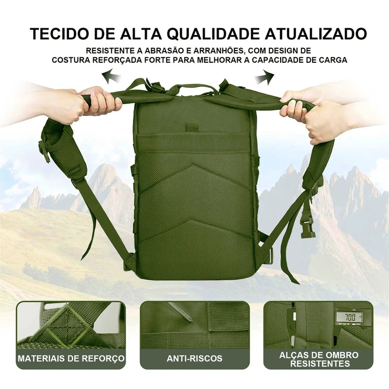 Mochila Tática Ao Ar Livr, Impermeável, Grande Capacidade,para Esportes, Acampamento, Caminhada,50L