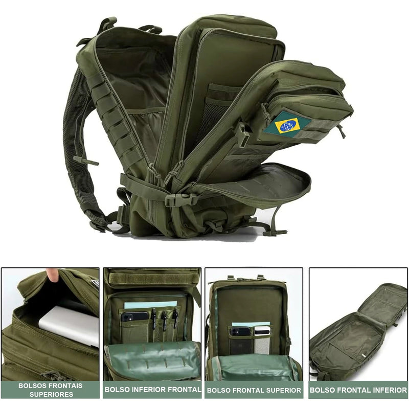 Mochila Tática Ao Ar Livr, Impermeável, Grande Capacidade,para Esportes, Acampamento, Caminhada,50L