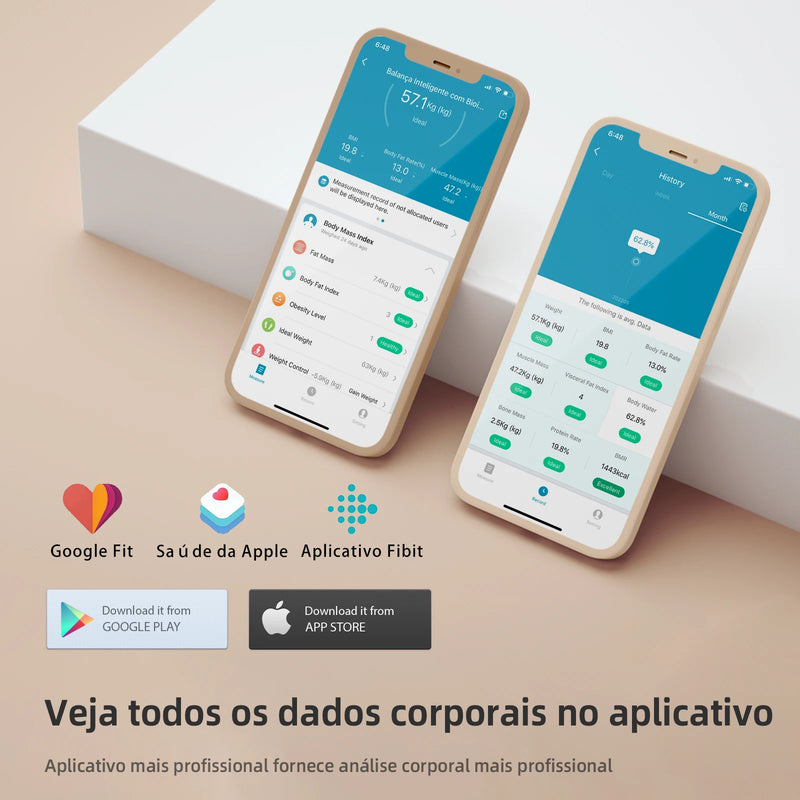 Balança Corporal de Bioimpedância Digital Inteligente