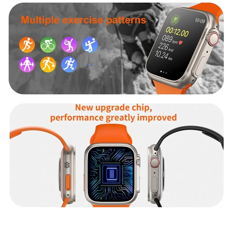 T800 ultra atualizado novo bluetooth esportes relógio inteligente