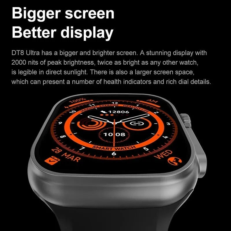 T800 ultra atualizado novo bluetooth esportes relógio inteligente