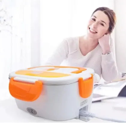 Lancheira elétrica portátil de aquecimento rápido 110v cor laranja