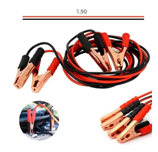 Auxiliador Partida  Cabo de Chupeta Bateria Veículo Carro 1.90 800amp