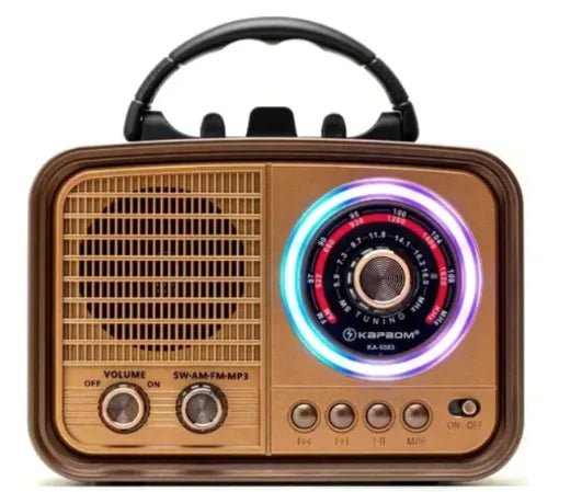 Rádio Retro Com Bluetooth Vintage AM/FM/USB/MP3