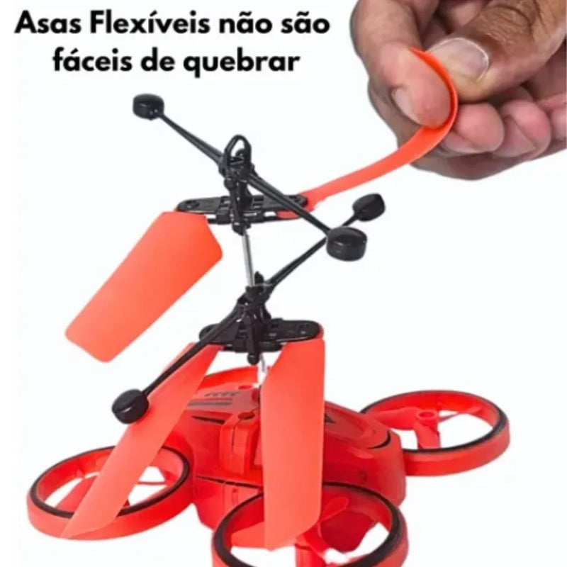Mini Drone Recarregável Controle Remoto E Sensor - Cor aleatoria