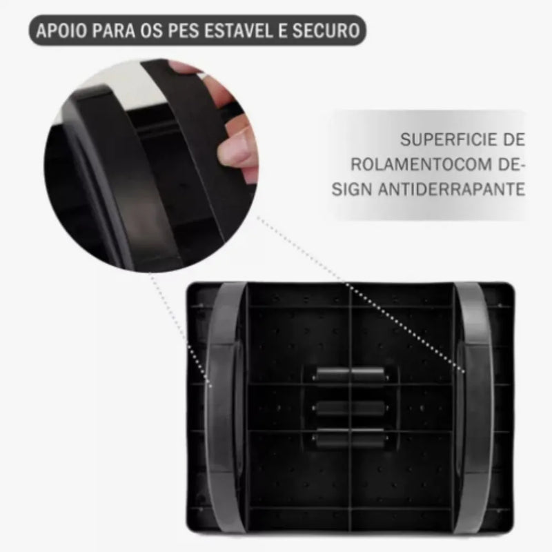Apoio Ergonômico Para Pés Com Massageador Escritório