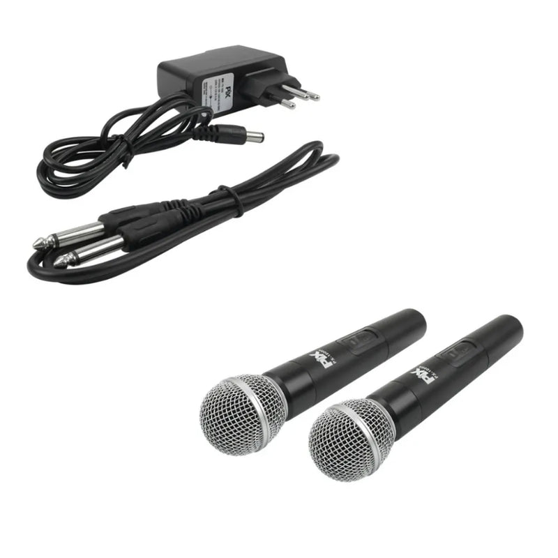 Microfones Profissional Wireless Uhf 60 Metros Com Receptor
