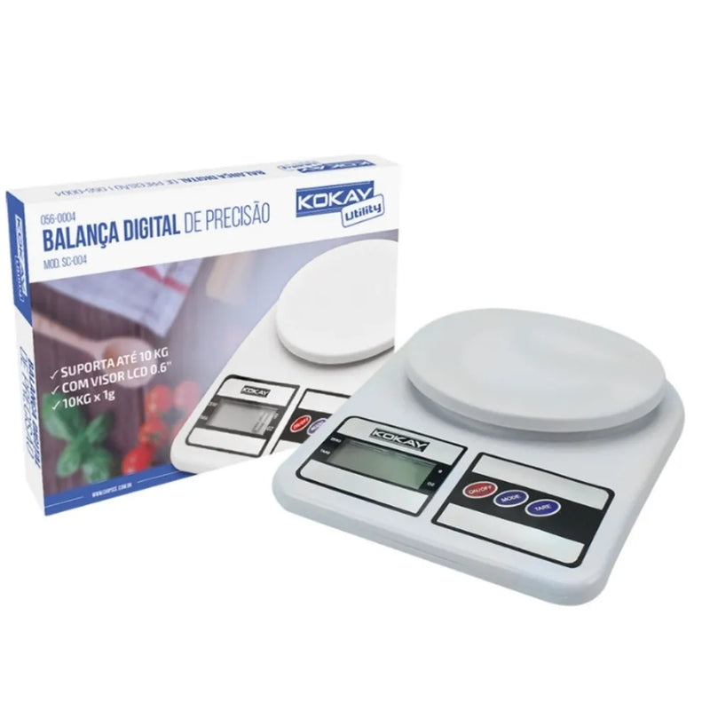 Balança De Cozinha Digital - Até 10kg- Com Pilha