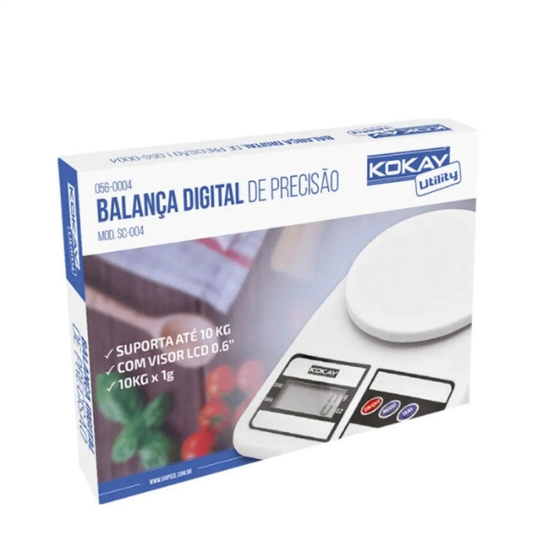 Balança De Cozinha Digital - Até 10kg- Com Pilha