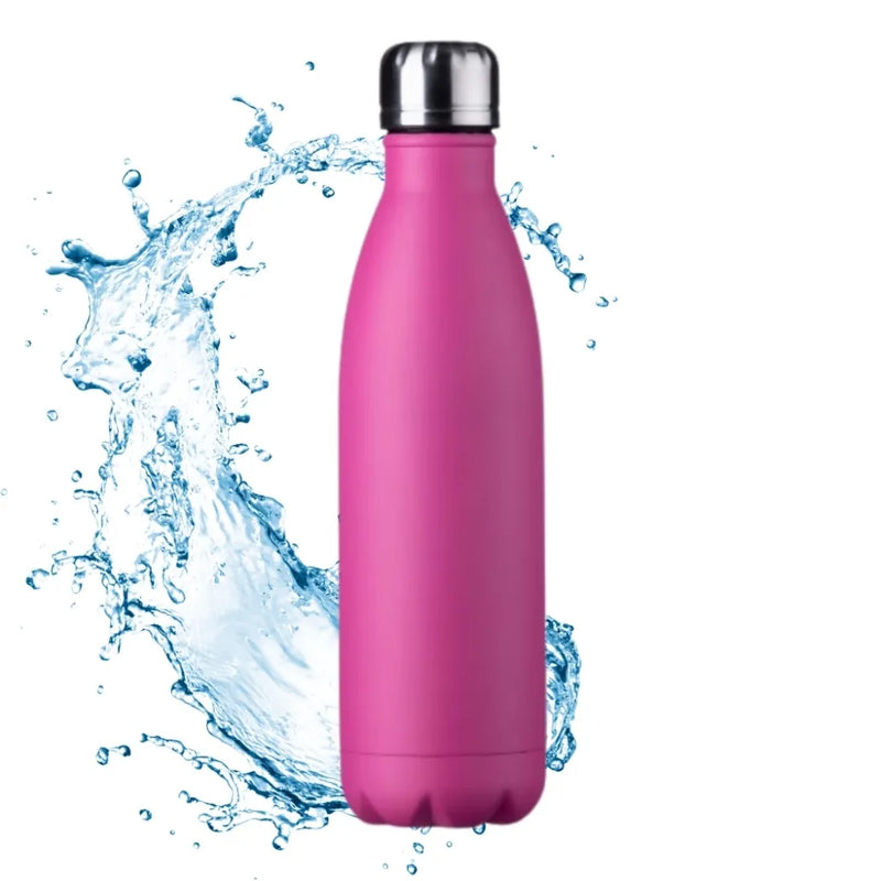 Garrafa Água Squeeze 350ml Térmica Inox Colorida Academia Escola
