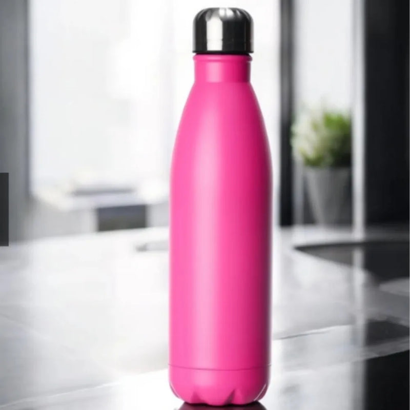 Garrafa Água Squeeze 350ml Térmica Inox Colorida Academia Escola
